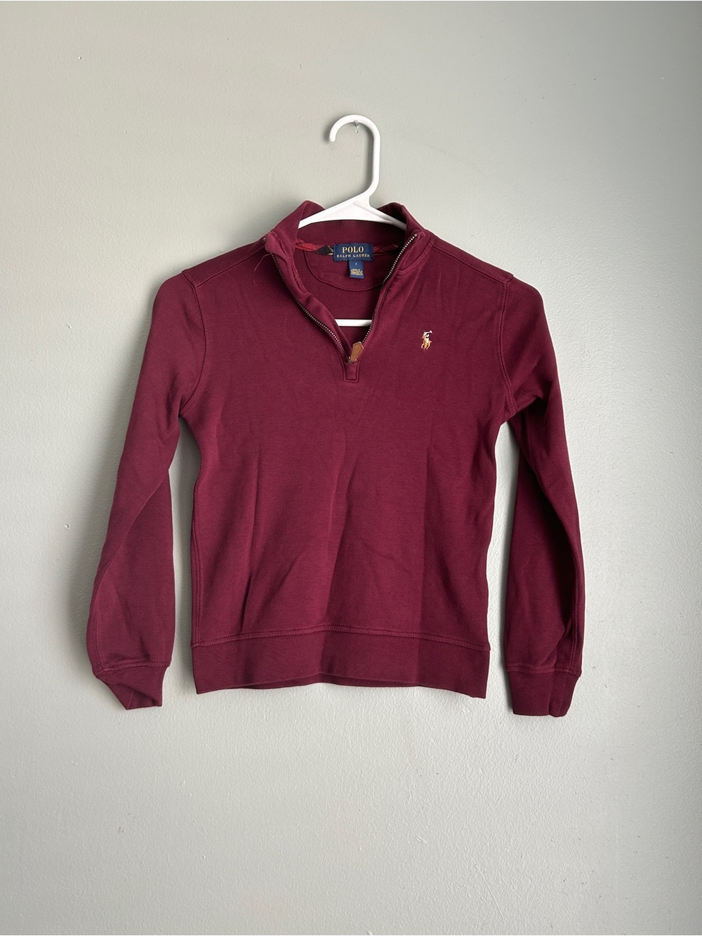Polo by Ralph Lauren Kid’s Wine Zip-Neck Pullover